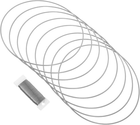 Silver Round Metal Craft Hoops for DIY Macrame Wreath Projects in Kuwait