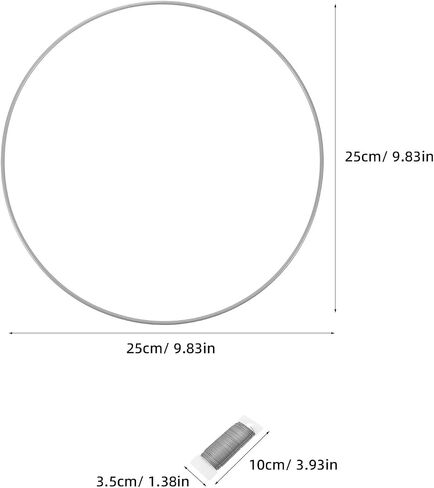 Silver Round Metal Craft Hoops for DIY Macrame Wreath Projects in Kuwait
