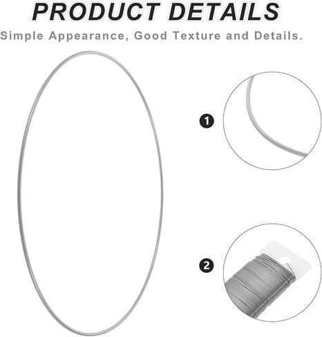 Silver Round Metal Craft Hoops for DIY Macrame Wreath Projects in Kuwait