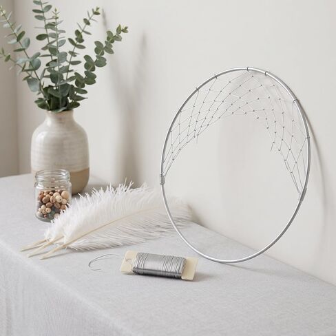 Silver Round Metal Craft Hoops for DIY Macrame Wreath Projects in Kuwait