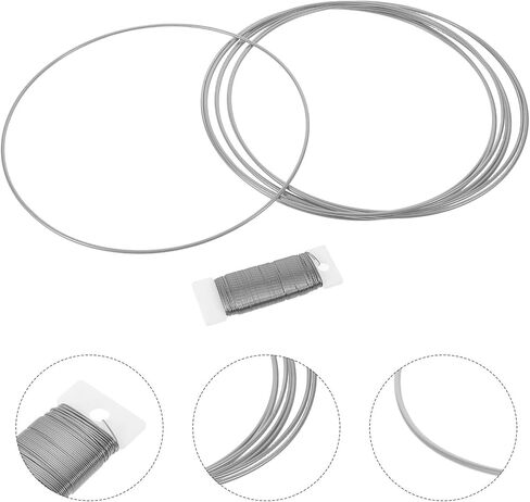 Silver Round Metal Craft Hoops for DIY Macrame Wreath Projects in Kuwait