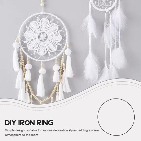 6pcs Metal Floral Hoop Wreath Ring for Crafting Xmas Black Iron in Kuwait