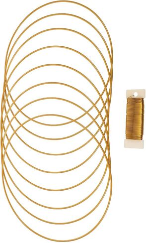 Gold Metal Wreath Rings for Crafts, 9.84 Inch Dreamcatcher Hoops in Kuwait