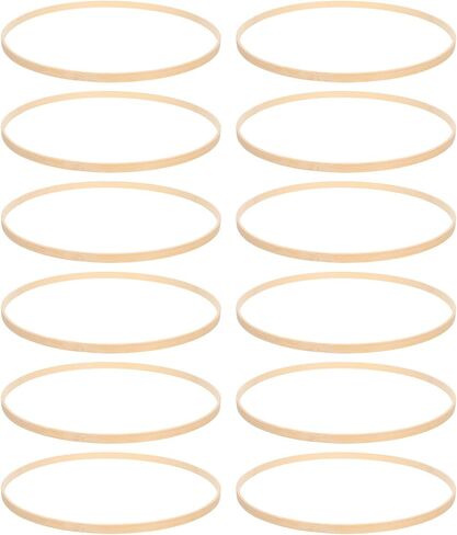 Zerodeko 12pcs Round Craft Hoops: Floral Hoops for Crafts - 9.8" Wreath Rings Frame - Macrame Rings for Wedding Wreath Decor & Wall Hanging in Kuwait