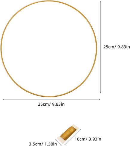 Gold Metal Wreath Rings for Crafts, 9.84 Inch Dreamcatcher Hoops in Kuwait