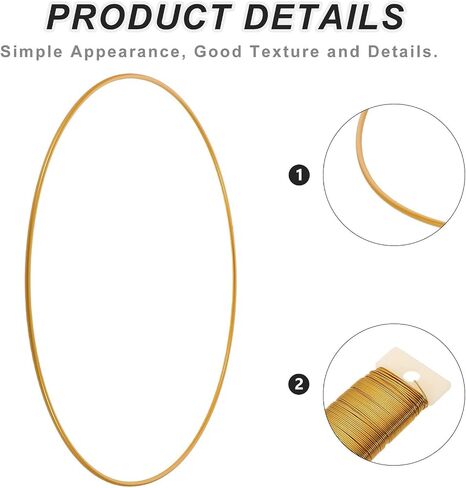 Gold Metal Wreath Rings for Crafts, 9.84 Inch Dreamcatcher Hoops in Kuwait