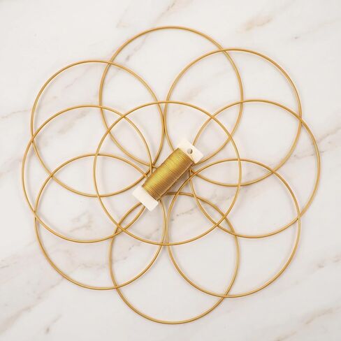 Gold Metal Wreath Rings for Crafts, 9.84 Inch Dreamcatcher Hoops in Kuwait