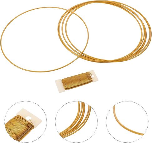 Gold Metal Wreath Rings for Crafts, 9.84 Inch Dreamcatcher Hoops in Kuwait