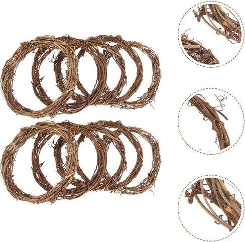 10pcs Rattan Wreath Frame Accessory Round Craft Hoops in Kuwait