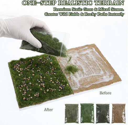 4Pcs 5Mm Miniature Grass, Model Grass for Terrain Model Diorama Supplies in Kuwait