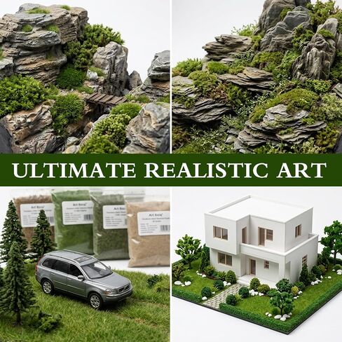 4Pcs 5Mm Miniature Grass, Model Grass for Terrain Model Diorama Supplies in Kuwait