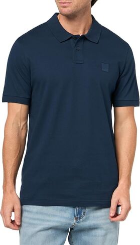 BOSS Men's Square Patch Logo Slim Fit Pique Polo Shirt in Kuwait