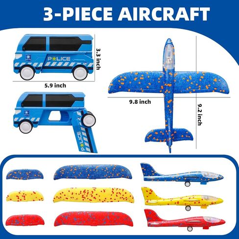 3 Pack Foam Airplane Launcher Toys（2in1）, 2 Flight Mode Glider Plane in Kuwait