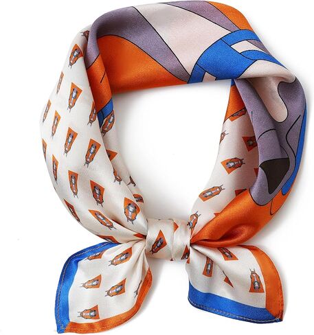 STARWHISPER 100% Real Mulberry Silk Scarf -21''x 21''-Lightweight Small Square Neckerchief Hair Scarf for Sleeping in Kuwait
