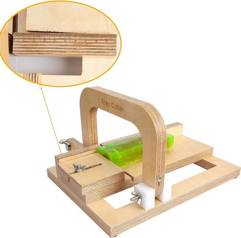 Evinis Wooden Soap Cutter Adjustable Wire Slicer Cutting Tool for Handmade Soap Making Candles Trimming Cheese DIY Cutting Making Tool (Style1) (Z-01) in Saudi Arabia