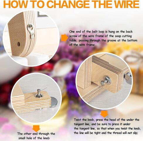 Evinis Wooden Soap Cutter Adjustable Wire Slicer Cutting Tool for Handmade Soap Making Candles Trimming Cheese DIY Cutting Making Tool (Style1) (Z-01) in Saudi Arabia