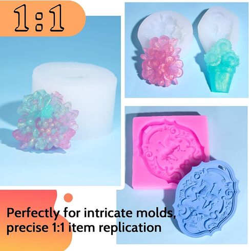 JDiction Silicone Mold Making Kit, 37oz Fast Cure Soft Silicone Rubber in Kuwait
