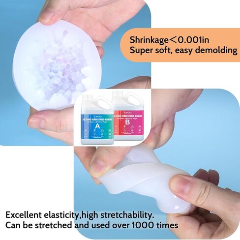 JDiction Silicone Mold Making Kit, 37oz Fast Cure Soft Silicone Rubber in Kuwait