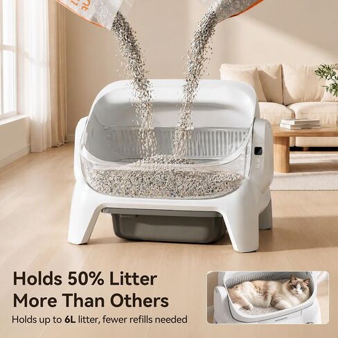 Meowant Automatic Litter Box, Extra Large Space, Safety Infrared Sensors in Kuwait