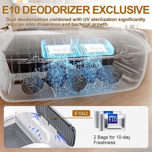 Self Cleaning Cat Litter Box Automatic Litter Box for Multiple Cats 2026 Upgraded Open Top Extra Large with App Control/Splash Guard/Safety Anti-Pinching Design/Odor Control Includes Waste Bags in Kuwait