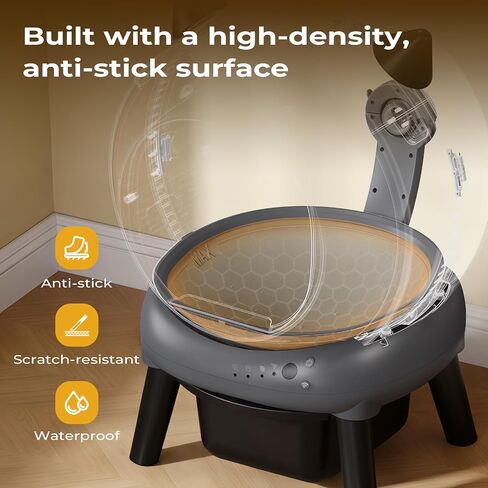 Self Cleaning Litter Box for Multiple Cats, E2 Automatic Cat Litter Box, Self-Cleaning Robot with Smart APP Control and Health Monitoring, Includes 2 Roll Trash Bag and Litter Mat, Grey in Kuwait