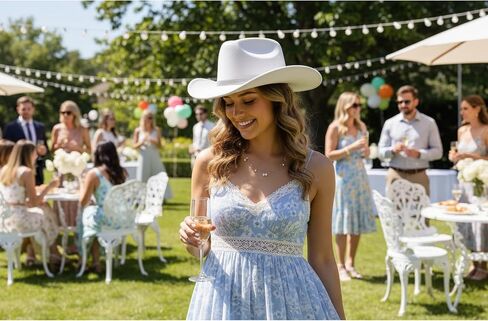 HUDANHUWEI Rhinestone Cowgirl Cowboy Hat Shiny Wide Brim Hat for Party in Saudi Arabia