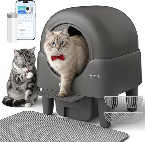 Automatic Self Cleaning Cat Litter Box, 90L for Cats 2.2-15 lbs in Kuwait