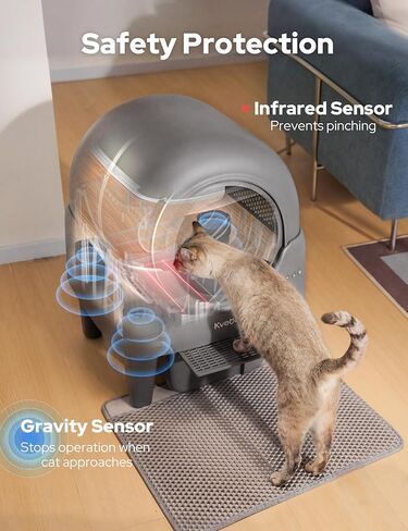 Automatic Self Cleaning Cat Litter Box, 90L for Cats 2.2-15 lbs in Kuwait