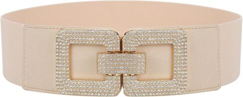 Women's Elastic Vintage Belt Stretchy Retro Wide Waist Cinch Belt for Women in Kuwait