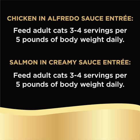 Sheba Perfect PORTIONS Bistro Wet Cat Food Trays (12 Count, 24 Servings), Chicken in Alfredo Sauce and Salmon in Creamy Sauce Entrée, Easy Peel Twin-Pack Trays in Kuwait
