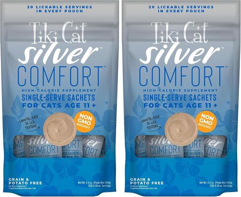 Tiki Cat® Silver™ Comfort Chicken & Chicken Liver Recipe 5.6 oz. (20/.28oz) (Pack of 8) in Kuwait