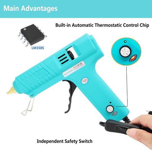 Hot Melt Glue Gun anti-drip design with User-Friendly Temp Control Dial in Kuwait