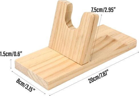 Hot Glue Gun Holder Stand - Wooden Stand Base Heat Sprayer Support, Portable Melt Applicator Gun Rack, Craft Fixing Tools Storage Bracket Rack, Wood Shelf Organizer for DIY Hair Accessories Holder in Kuwait