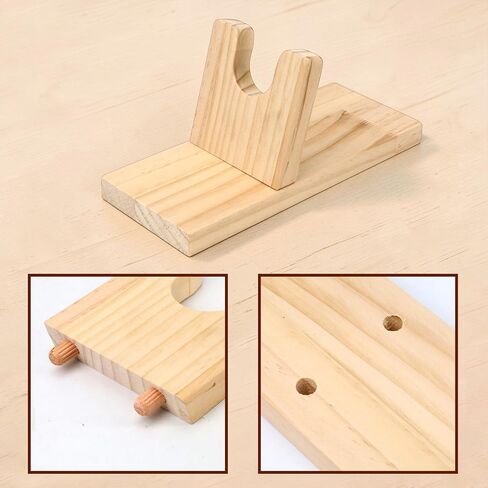 Hot Glue Gun Holder Stand - Wooden Stand Base Heat Sprayer Support, Portable Melt Applicator Gun Rack, Craft Fixing Tools Storage Bracket Rack, Wood Shelf Organizer for DIY Hair Accessories Holder in Kuwait