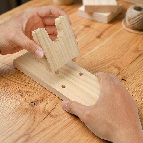 Hot Glue Gun Holder Stand - Wooden Stand Base Heat Sprayer Support, Portable Melt Applicator Gun Rack, Craft Fixing Tools Storage Bracket Rack, Wood Shelf Organizer for DIY Hair Accessories Holder in Kuwait