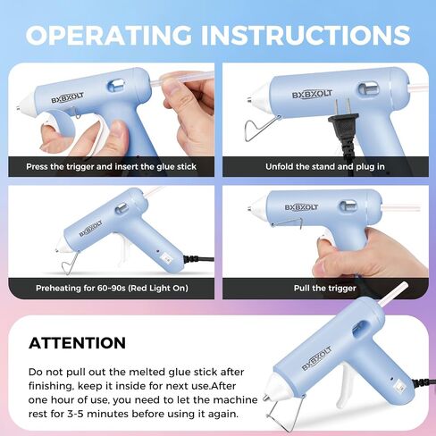Hot Glue Gun Kit with 30 Glue Sticks, 30W Dripless Glue Gun (Light Blue) in Kuwait