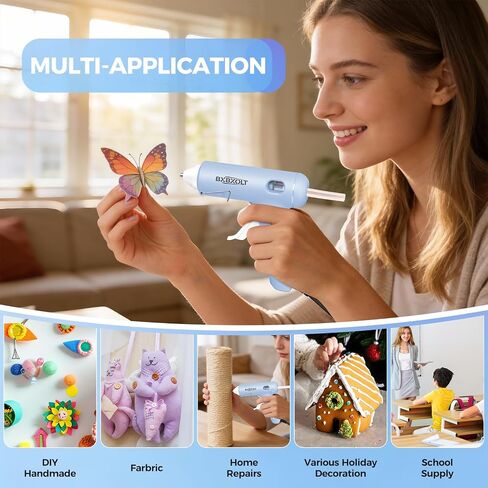 Hot Glue Gun Kit with 30 Glue Sticks, 30W Dripless Glue Gun (Light Blue) in Kuwait