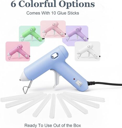Mini Hot Glue Gun Kit with 40 Sticks 20W Fast Preheating - in Saudi Arabia