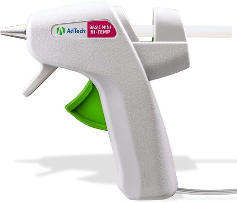 AdTech High Temp Mini Glue Gun Combo Pack, Precision Nozzle, White – Includes 10 Mini Size Glue Sticks, Perfect for DIY, Crafts, Repairs, School Projects, & More in Kuwait