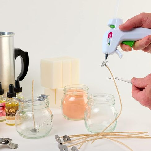 AdTech High Temp Mini Glue Gun Combo Pack, Precision Nozzle, White – Includes 10 Mini Size Glue Sticks, Perfect for DIY, Crafts, Repairs, School Projects, & More in Kuwait