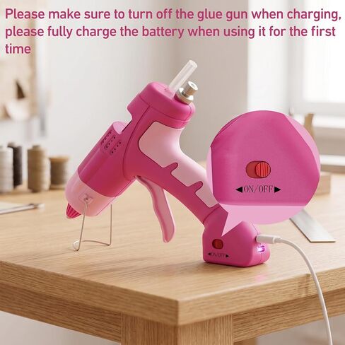 20W Rechargeable Cordless Hot Glue Gun and 0.27" Sticks Set for Craft in Kuwait
