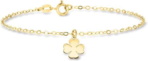 Ross-Simons Italian 14kt Yellow Gold 4-Leaf Clover Charm Bracelet. 7 inches in Kuwait