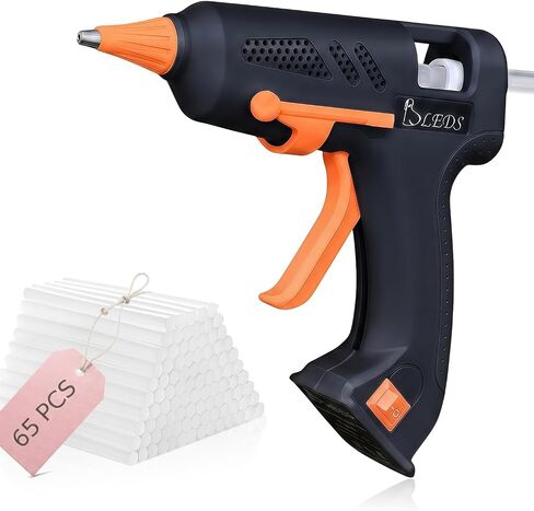 BLEDS Cordless Hot Glue Gun, 65pcs Glue Sticks, Rechargeable Glue Gun, Pink in Saudi Arabia