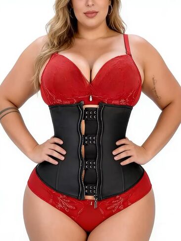 ALINBAIST Waist Trainer Cincher Workout Training Trimmer Slimming Belt Latex Corset Zipper Body Shaper for Women in Kuwait