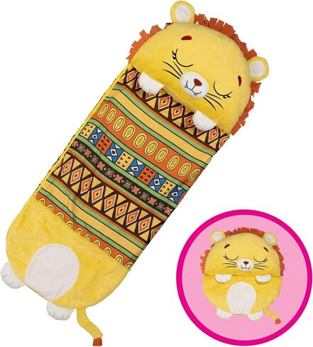 Happy Nappers Pillow & Sleepy Sack- Comfy, Cozy, Compact, Super Soft, Warm, All Season, Sleeping Bag with Pillow- Lion (Medium) in Saudi Arabia