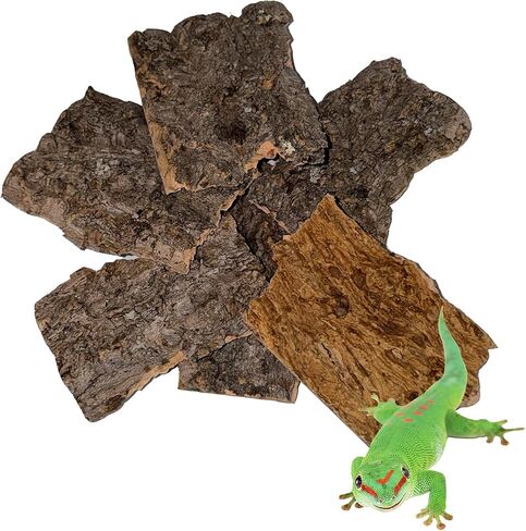 Reptiles Cork Bark Bits Substrate,1 LB Terrarium Bark Bedding Bulk for Geckos Snake Isopods Bearded Dragon Spiders Lizard Tarantula Hermit Crabs in Kuwait