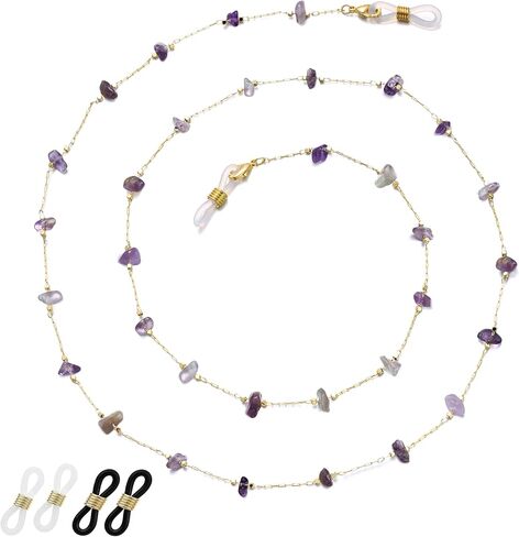ERNAULO Glasses Chain for Women Eye Glasses Holders Around Neck Natural Crystal Eyeglasses Strap Sunglass Chains for Women in Kuwait