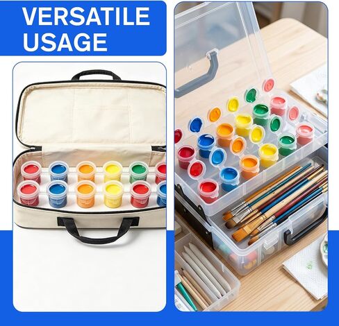 JJUNW 10Strips Paint Pots with Lid,Mini Clear Storage Containers 3 ml/0.1oz in Kuwait