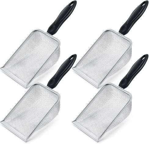 Dunzy 4 Packs Reptile Sand Scoop, Stainless Steel Sand Sifter, Multicolored in Kuwait