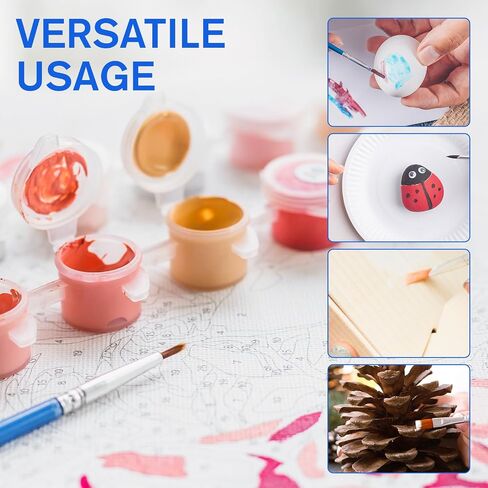 JJUNW 10Strips Paint Pots with Lid,Mini Clear Storage Containers 3 ml/0.1oz in Kuwait